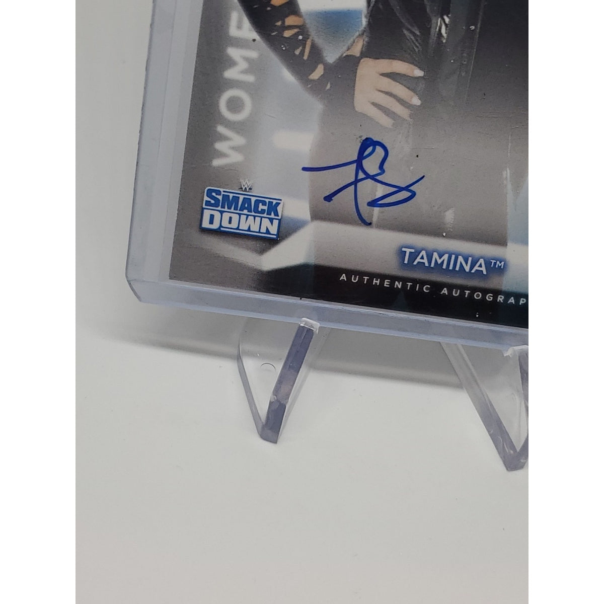 2021 Topps WWE Women's Division Tamina #A-TM Blue Auto 035/199 made smack Down
