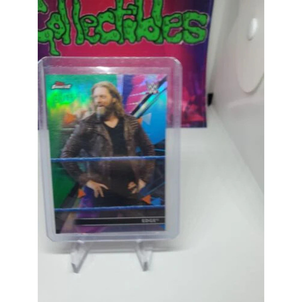 2021 Topps Finest WWE Edge Green Refractor /99 SP #53 WWE Smack Down