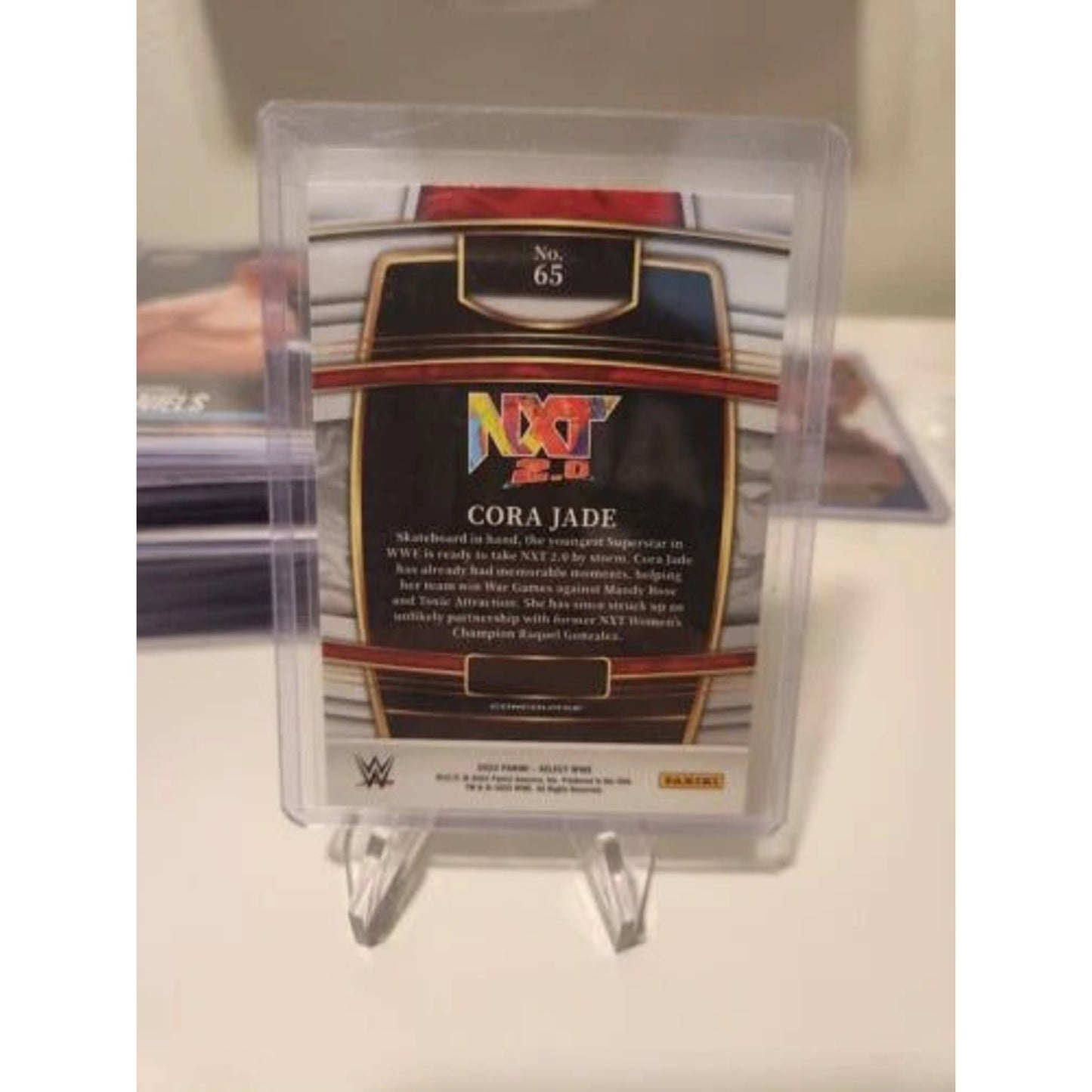 Red White Blue Prizm #65 Cora Jade RC 2022 Panini Select WWE