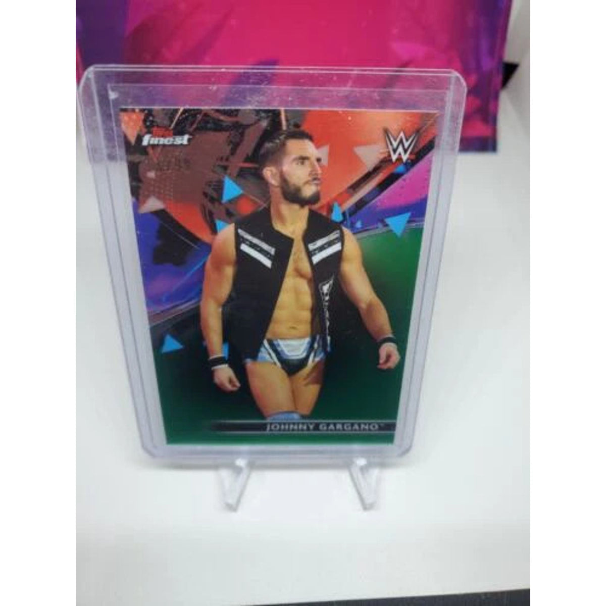 Johnny Gargano 2021 Topps Finest WWE Green Refractor #/99 Sp