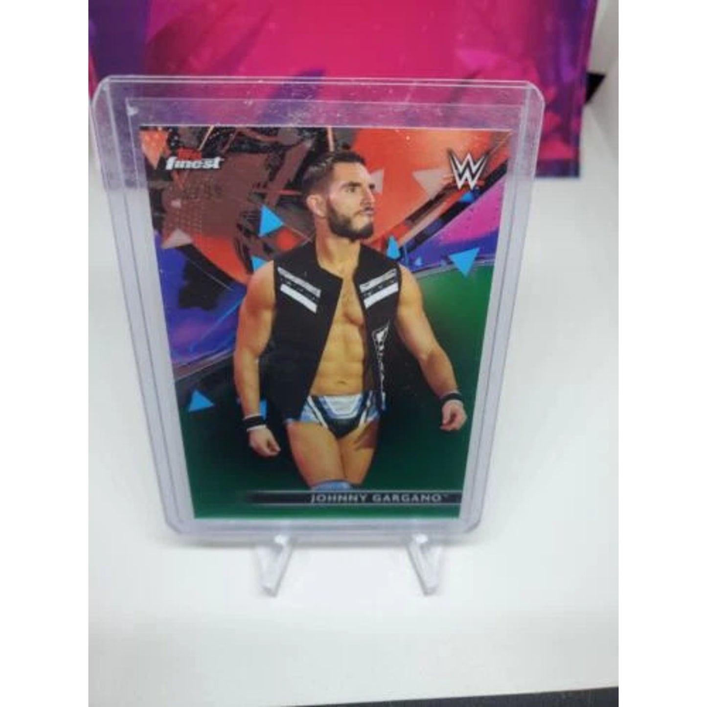 Johnny Gargano 2021 Topps Finest WWE Green Refractor #/99 Sp