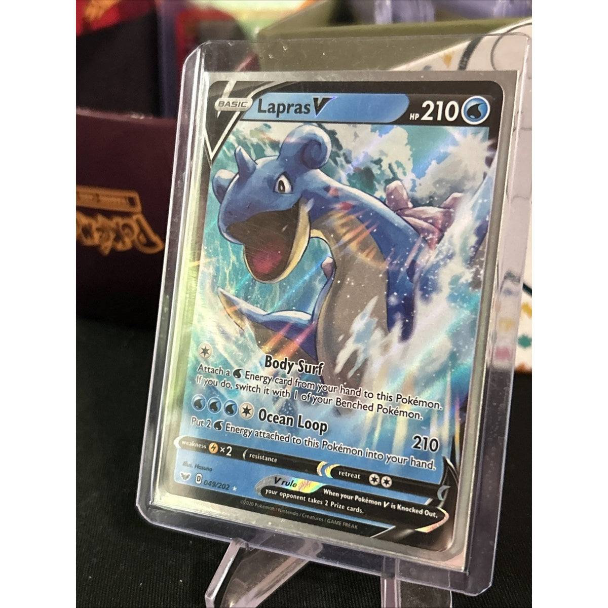 Lapras V 049/202 Swsh01: Sword & Shield Holo - Top Loaded - Pack Fresh New