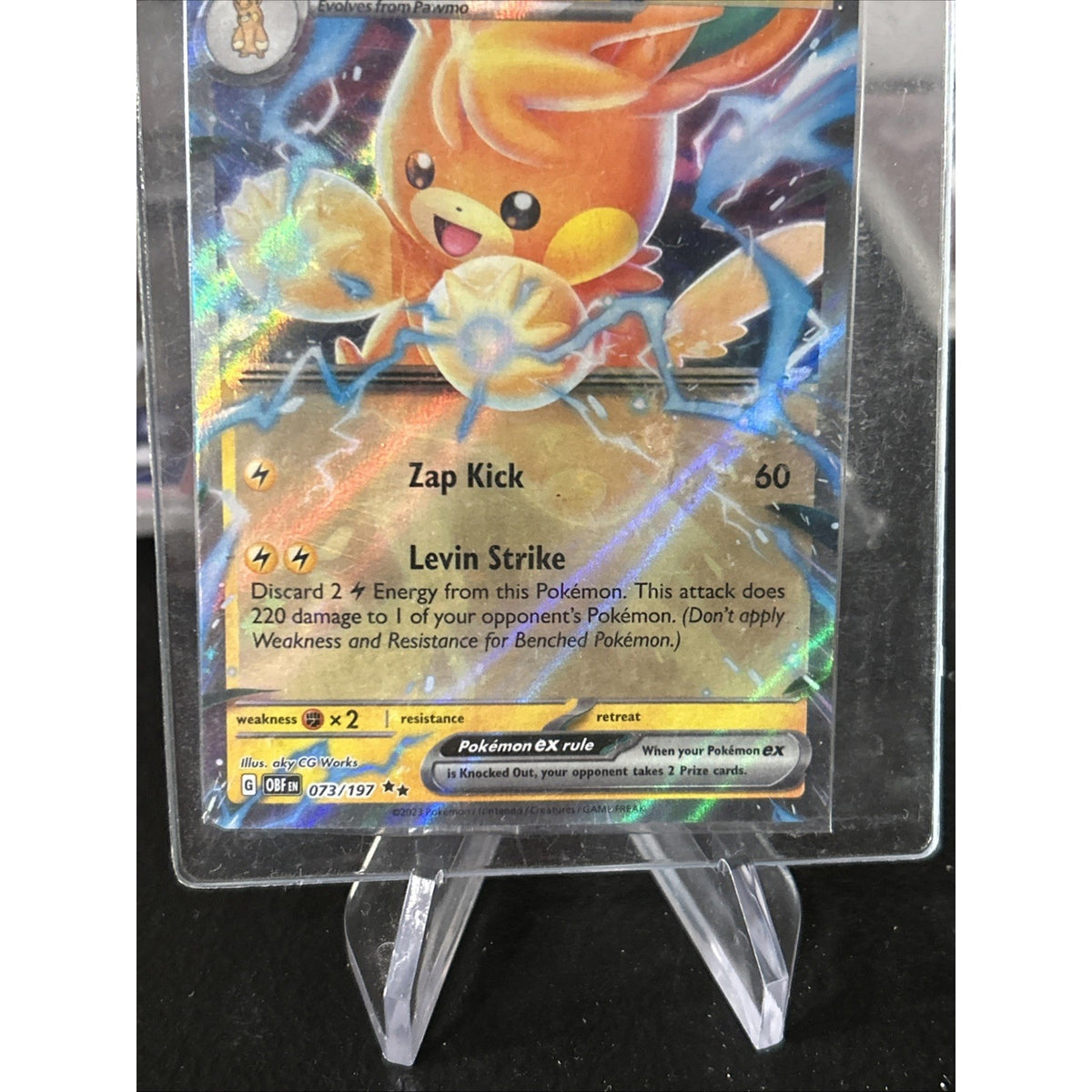 Pawmot EX 073/197 Pokemon Obsidian Flames Double Rare Holo SEALED MINT-NM