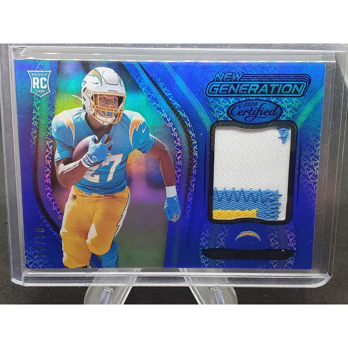 2020 Panini Certified - New Generation Jerseys Mirror Joshua Kelley #40 Blue /99