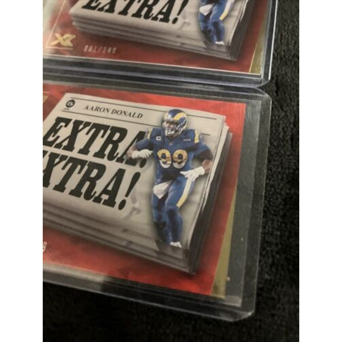 2 Cards 2021 Panini XR - Extra Extra Red #EXT6 Aaron Donald /149 (069/081) New