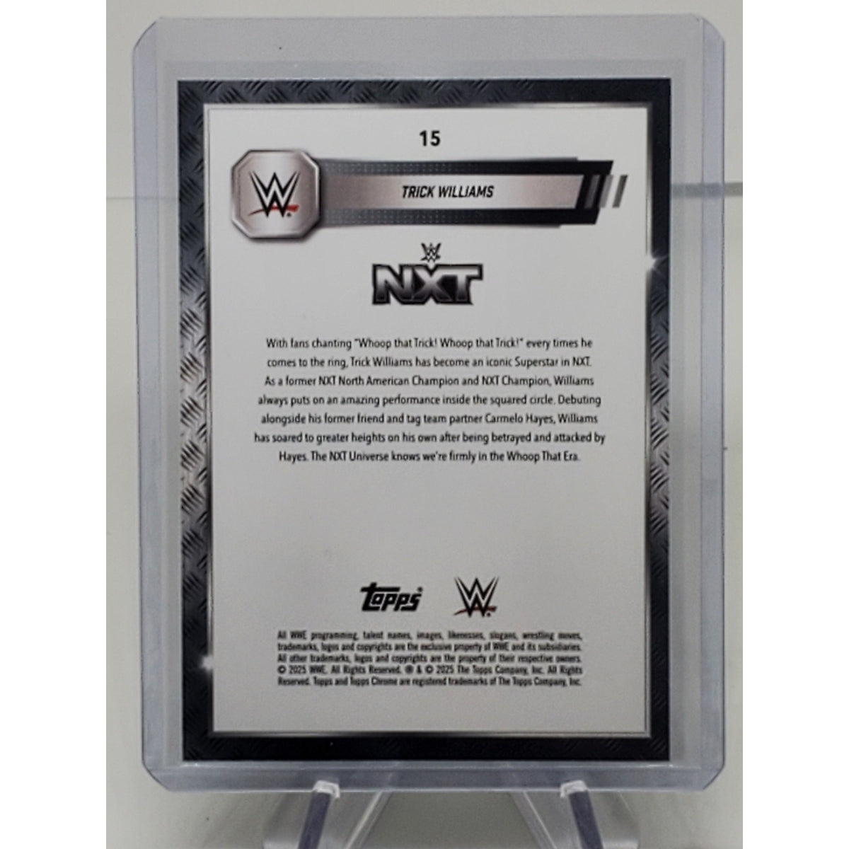 Trick Williams Green 67/75 2025 TOPPS CHROME WWE #15
