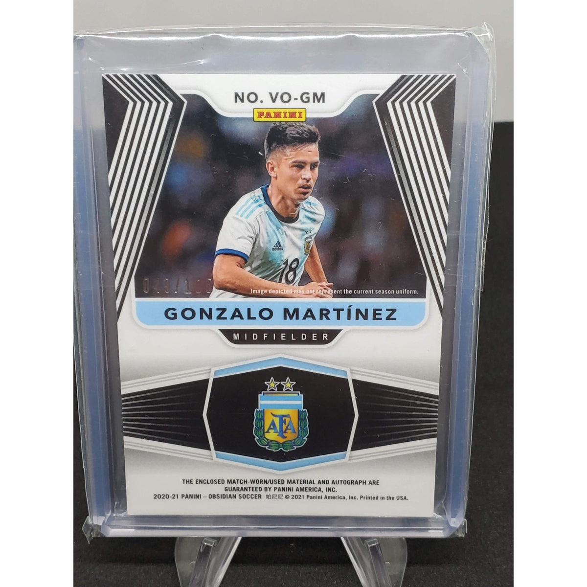 GONZALO MARTINEZ 2020-21 PANINI OBSIDIAN VOLCANIC Orange PATCH AUTO #D #/105