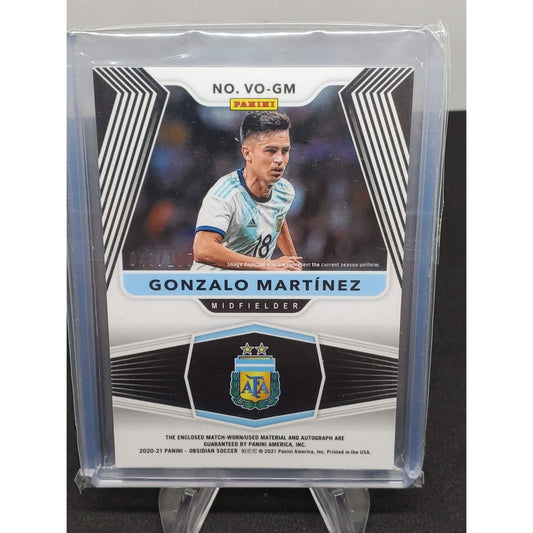 GONZALO MARTINEZ 2020-21 PANINI OBSIDIAN VOLCANIC Orange PATCH AUTO #D #/105