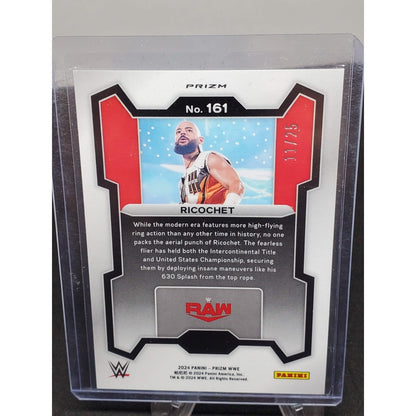 2024 Ricochet Panini Prizm WWE Blue Disco #/25 SSP Parallel