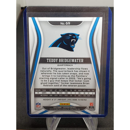 2020 Panini Certified - Teddy Bridgewater #69 Mirror Blue /75