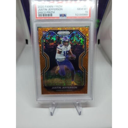 2020 NFL Prizm- Justin Jefferson #398 RC Disco SP - PSA 10 Gem Mint
