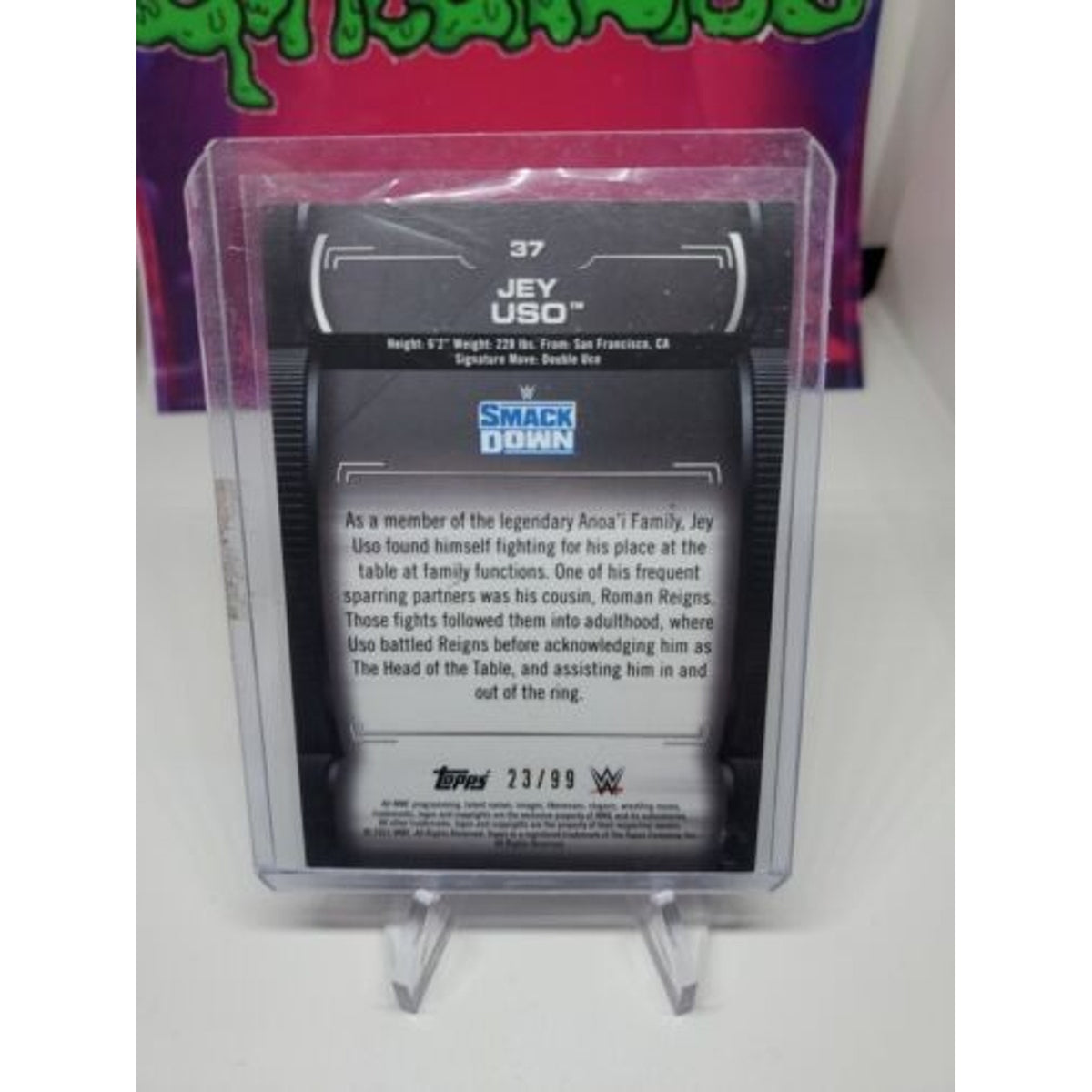 Jey Uso 2021 Topps WWE Undisputed Base Purple Parallel # /99 SmackDown Bloodline