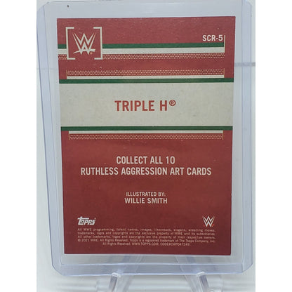 Triple H Ruthless Aggression Art Card 2021 Topps WWE Heritage # SCR-5