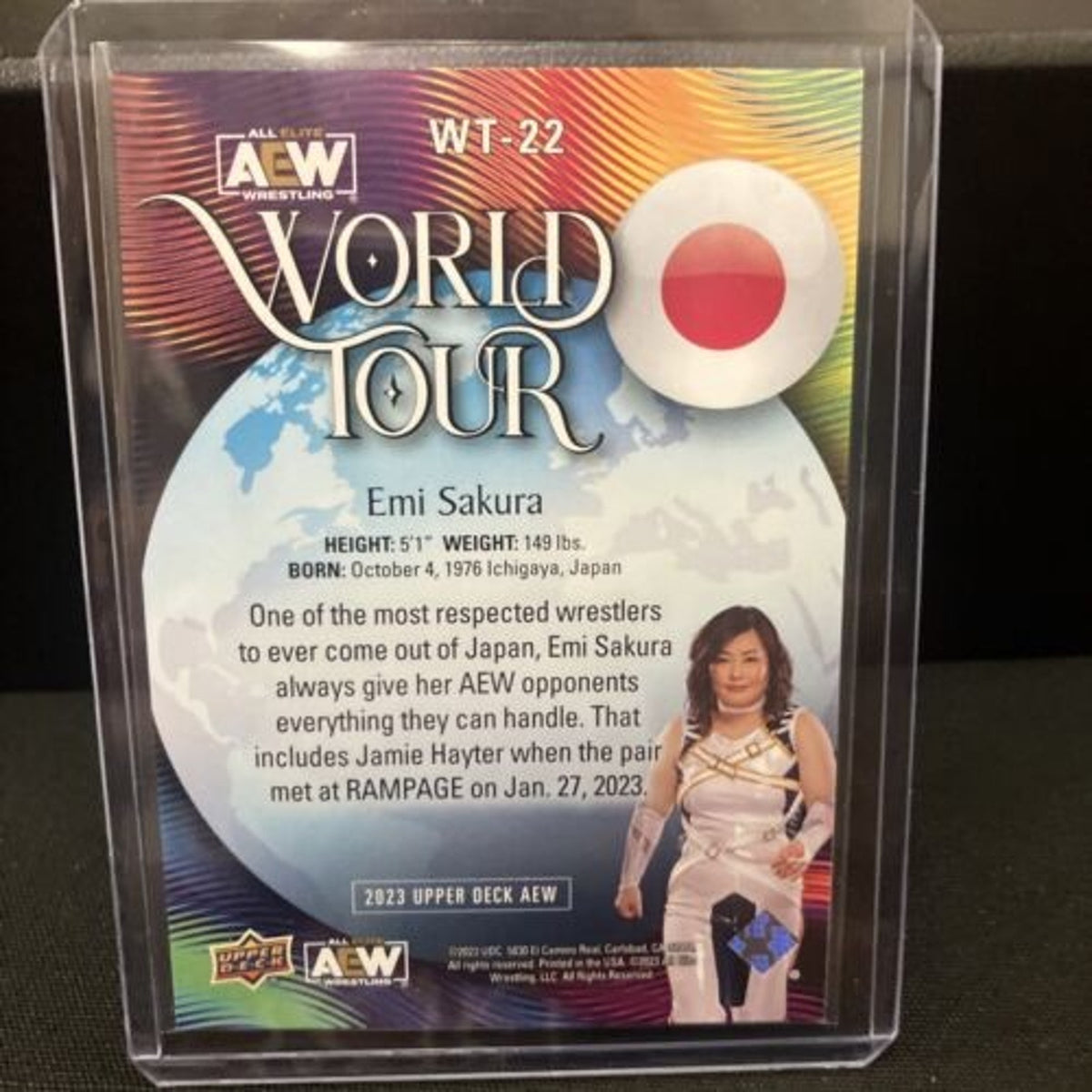 3D Holo Pack Fresh 2023 UD AEW EMI Sakura SSP Japan World Tour Upper Deck New