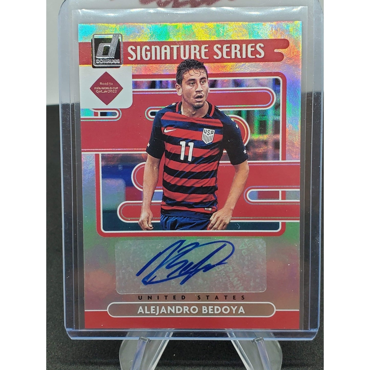 2021-22 Panini Donruss Road to Qatar - Signature Series Alejandro Bedoya #SS-ABE