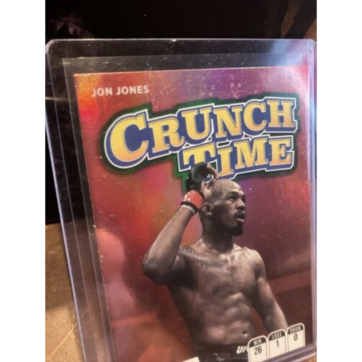 2022 Jon Jones Donruss UFC Crunch Time Green Flood Silver Holo SP #19 - Pack New