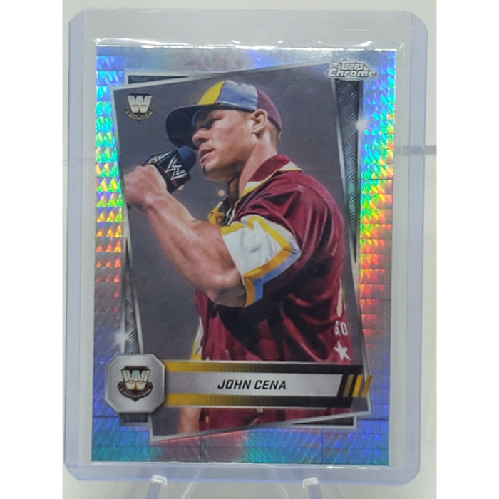 WWE Topps Chrome 2025 John Cena Prism Refractor #16