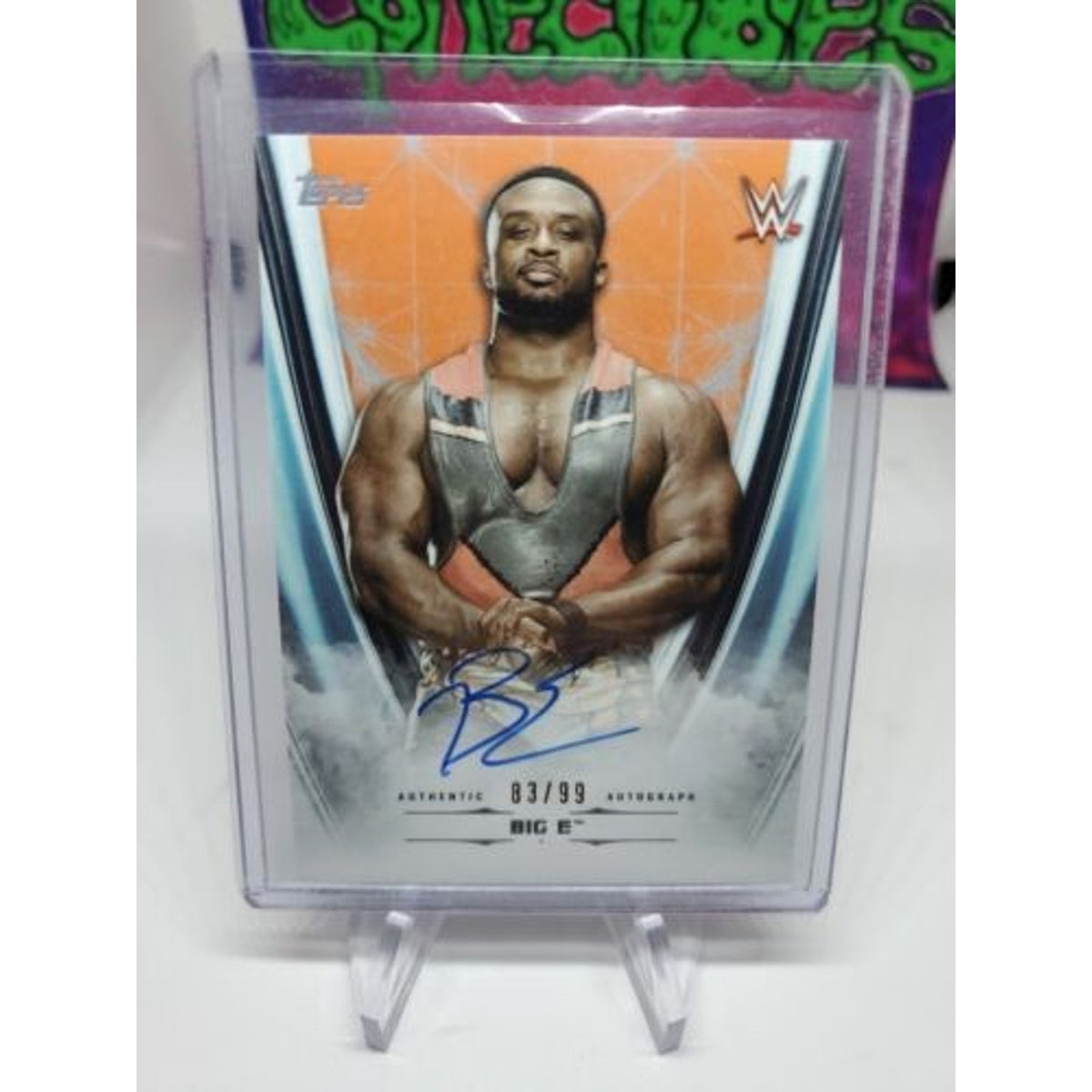 BIG E 2020 TOPPS WWE UNDISPUTED ON CARD AUTO ORANGE /99