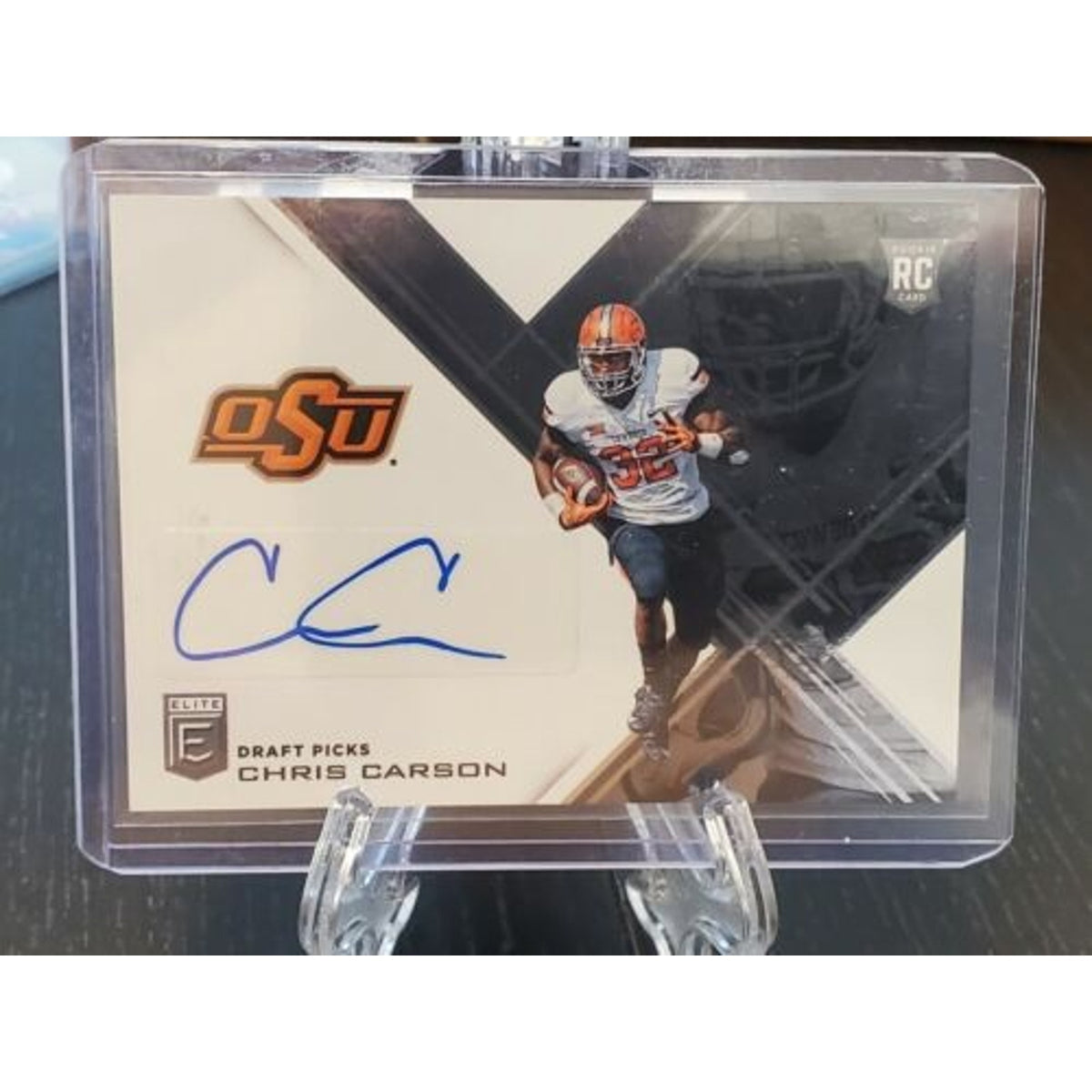 Rookie RC Auto Autograph Cowboys 2017 Donruss Elite Collegiate Chris Carson