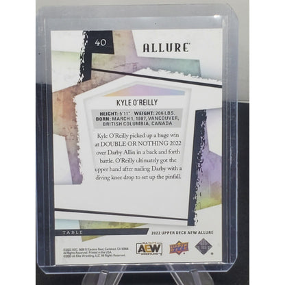 2022 Upper Deck AEW Allure Table #40 Kyle O'Reilly wrestling card
