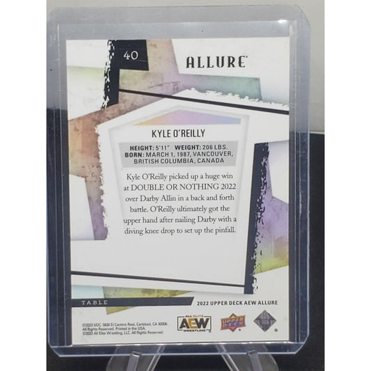 2022 Upper Deck AEW Allure Table #40 Kyle O'Reilly wrestling card