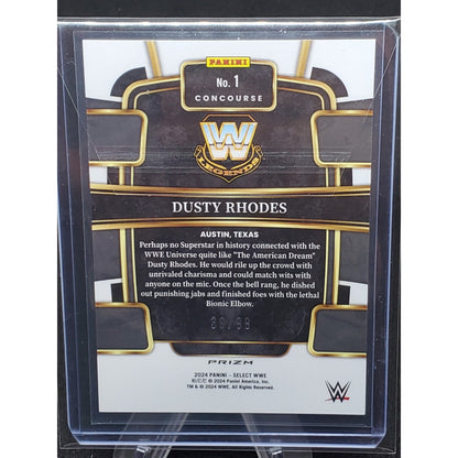 2024 Panini Select WWE Dusty Rhodes /99 Red Wave Prizm Concourse #1