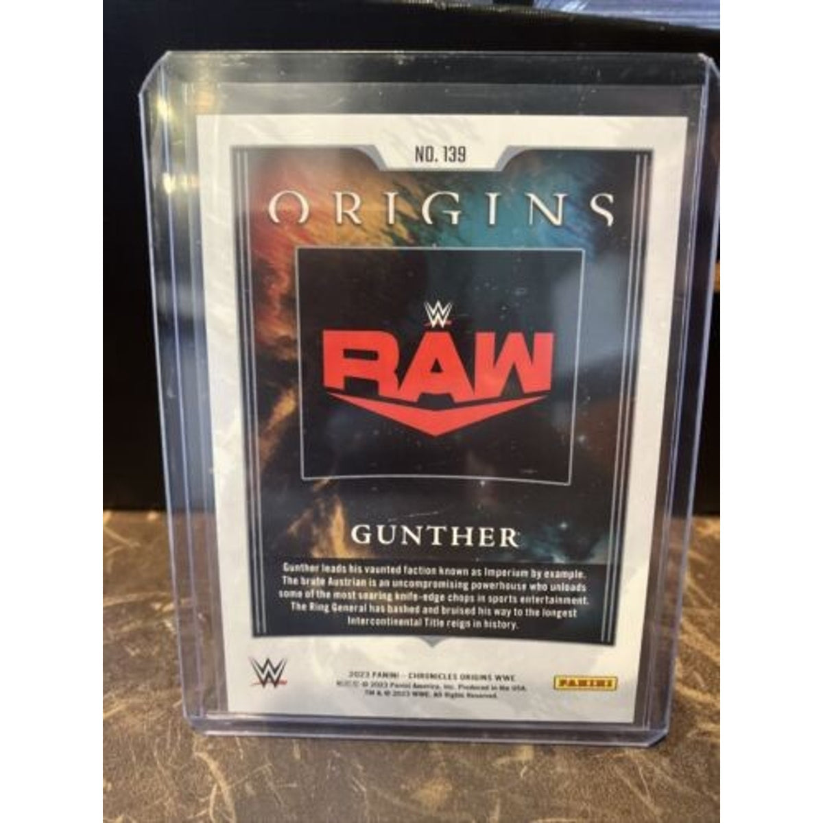 2023 Panini Chronicles WWE - Gunther Origins Green Parallel /75 - Pack Fresh