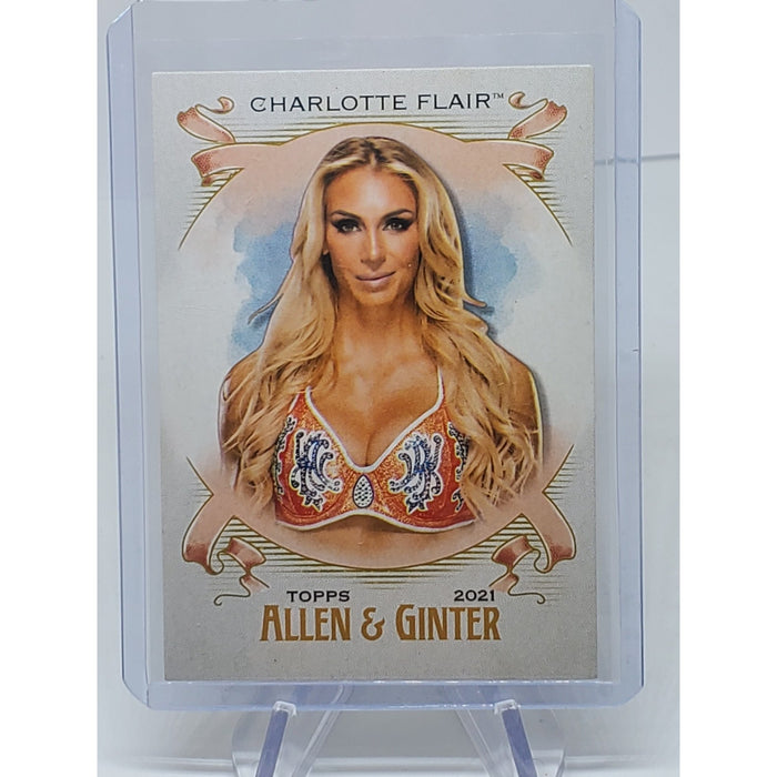 2021 Topps Heritage WWE Wrestling Allen & Ginter Insert #AG-7 Charlotte Flair
