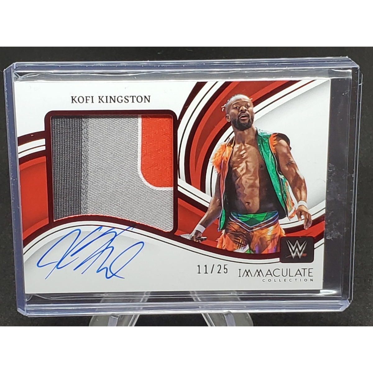 Kofi Kingston 2023 Panini Immaculate WWE Jumbo Swatch Relic AUTO /25