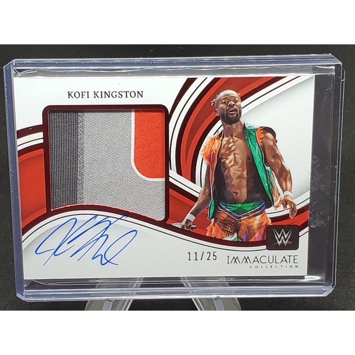 Kofi Kingston 2023 Panini Immaculate WWE Jumbo Swatch Relic AUTO /25