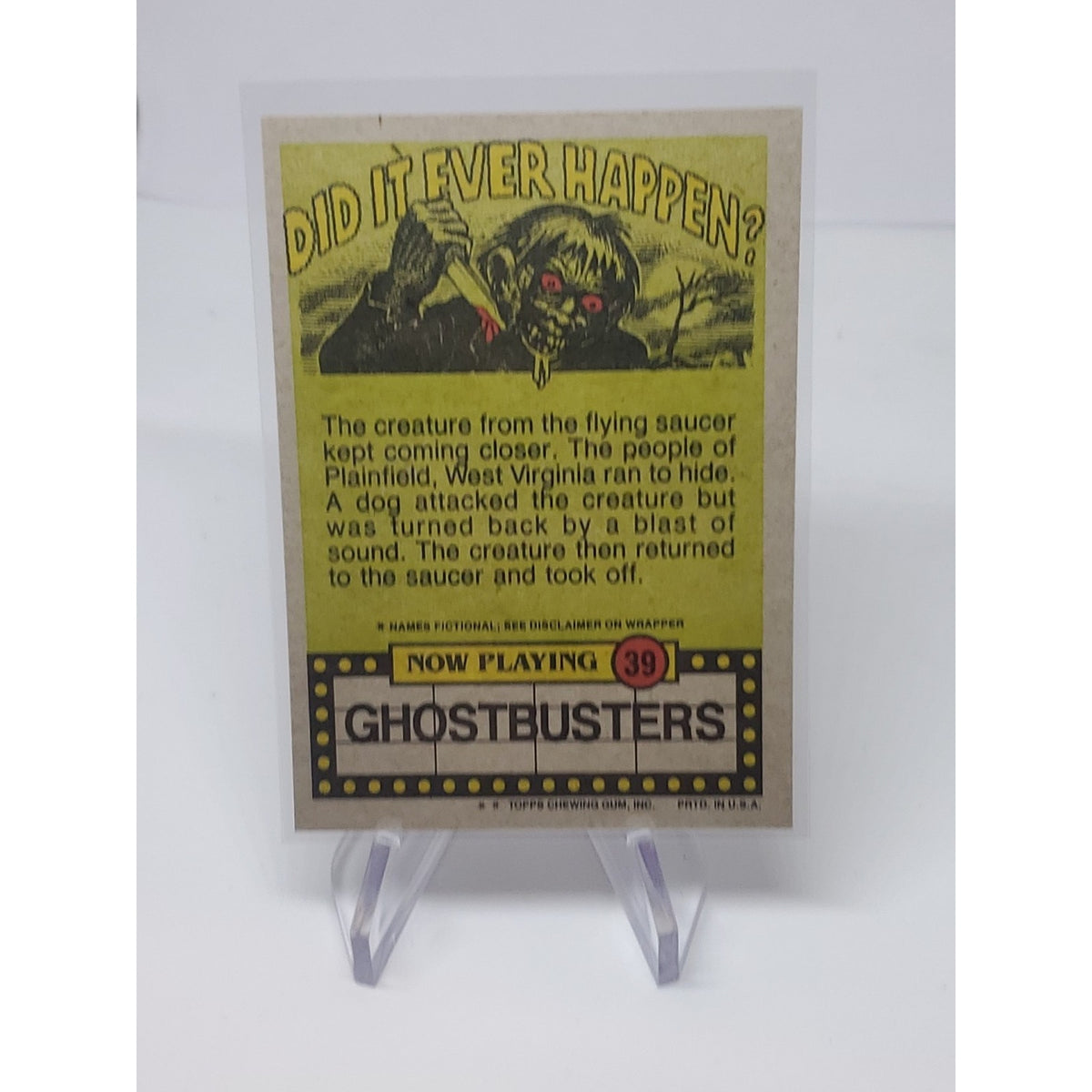 1988 Topps Fright Flicks #39 Give Grandma a Great Big Sloppy Kiss! Ghostbusters