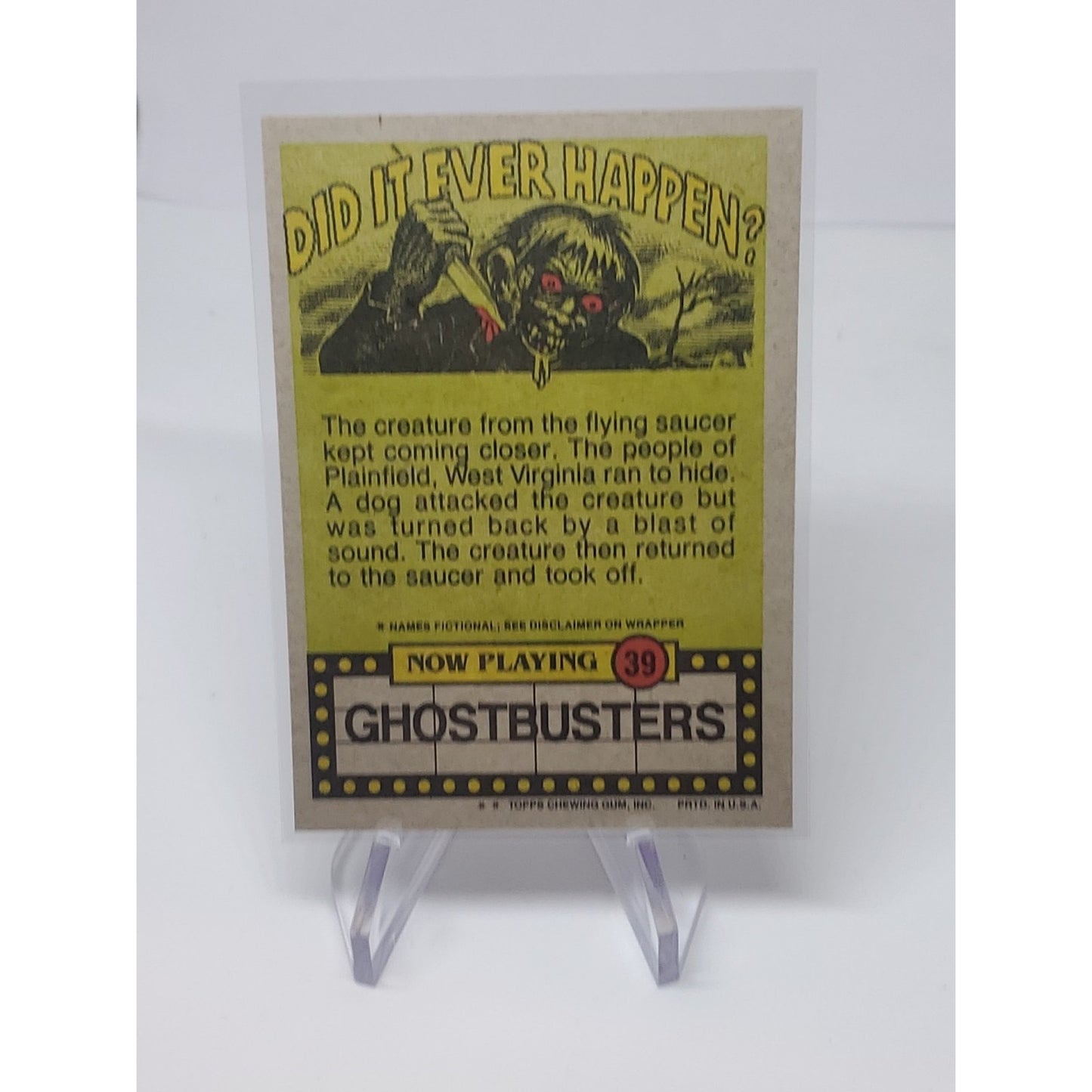 1988 Topps Fright Flicks #39 Give Grandma a Great Big Sloppy Kiss! Ghostbusters
