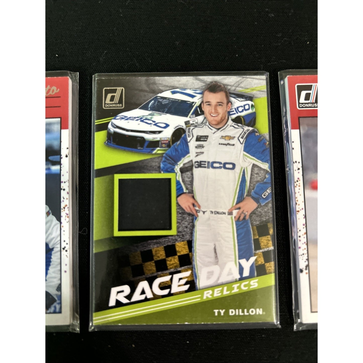 NASCAR Tire Relic Card Lot (3) Ty Dillon, Matt DiBenedetto, Jeremy Clements