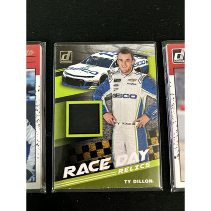 NASCAR Tire Relic Card Lot (3) Ty Dillon, Matt DiBenedetto, Jeremy Clements