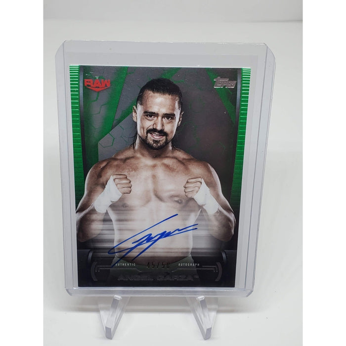 Angel Garza 2021 Topps WWE Undisputed /50 Green Superstar Auto A-AG Autograph