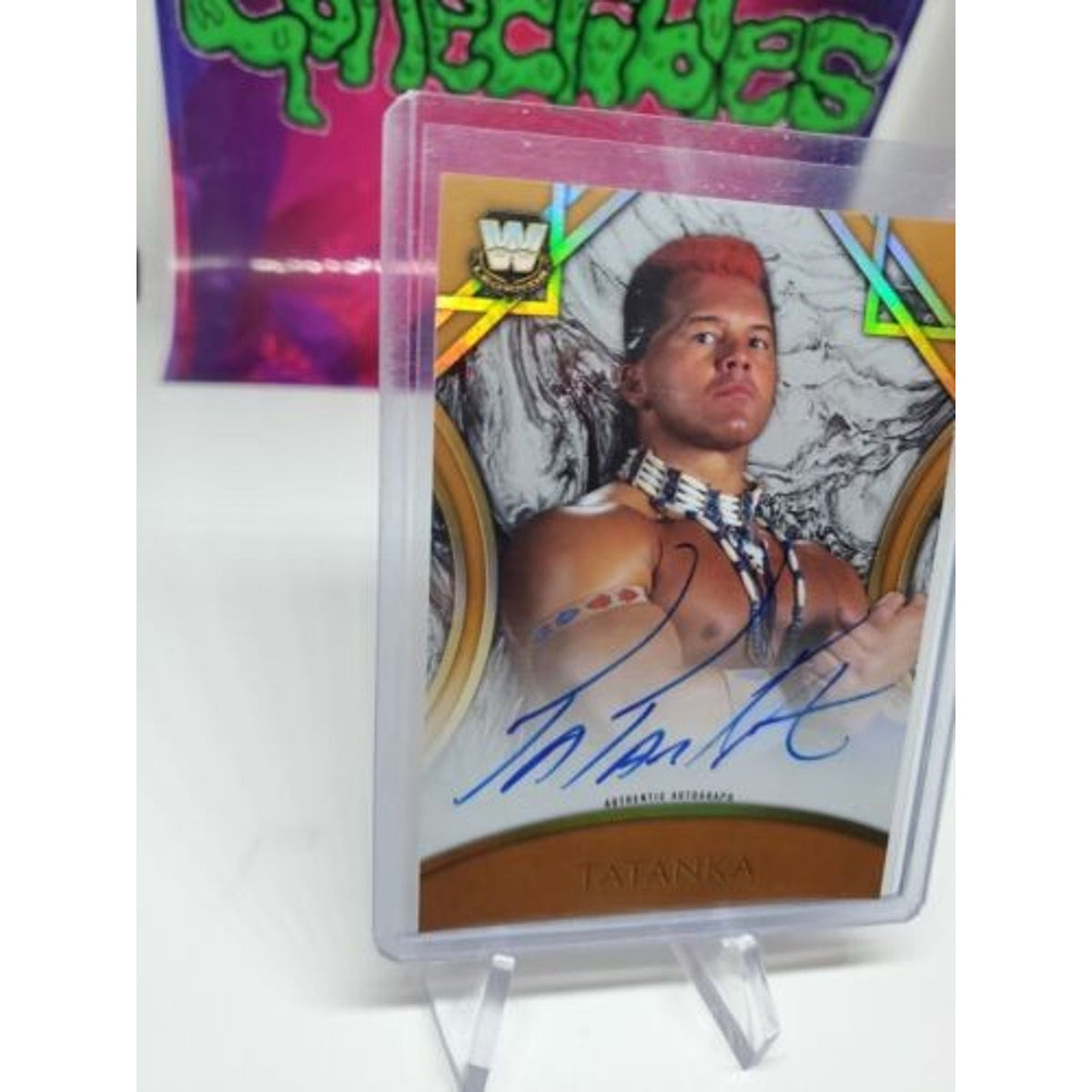 2018 Topps WWE Legends Tatanka Auto #40/99 WWE Autograph Hard Signed Tatonka