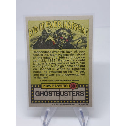 1988 Topps Fright Flicks #89 Man, My Dogs Are Killing Me! Ghostbusters