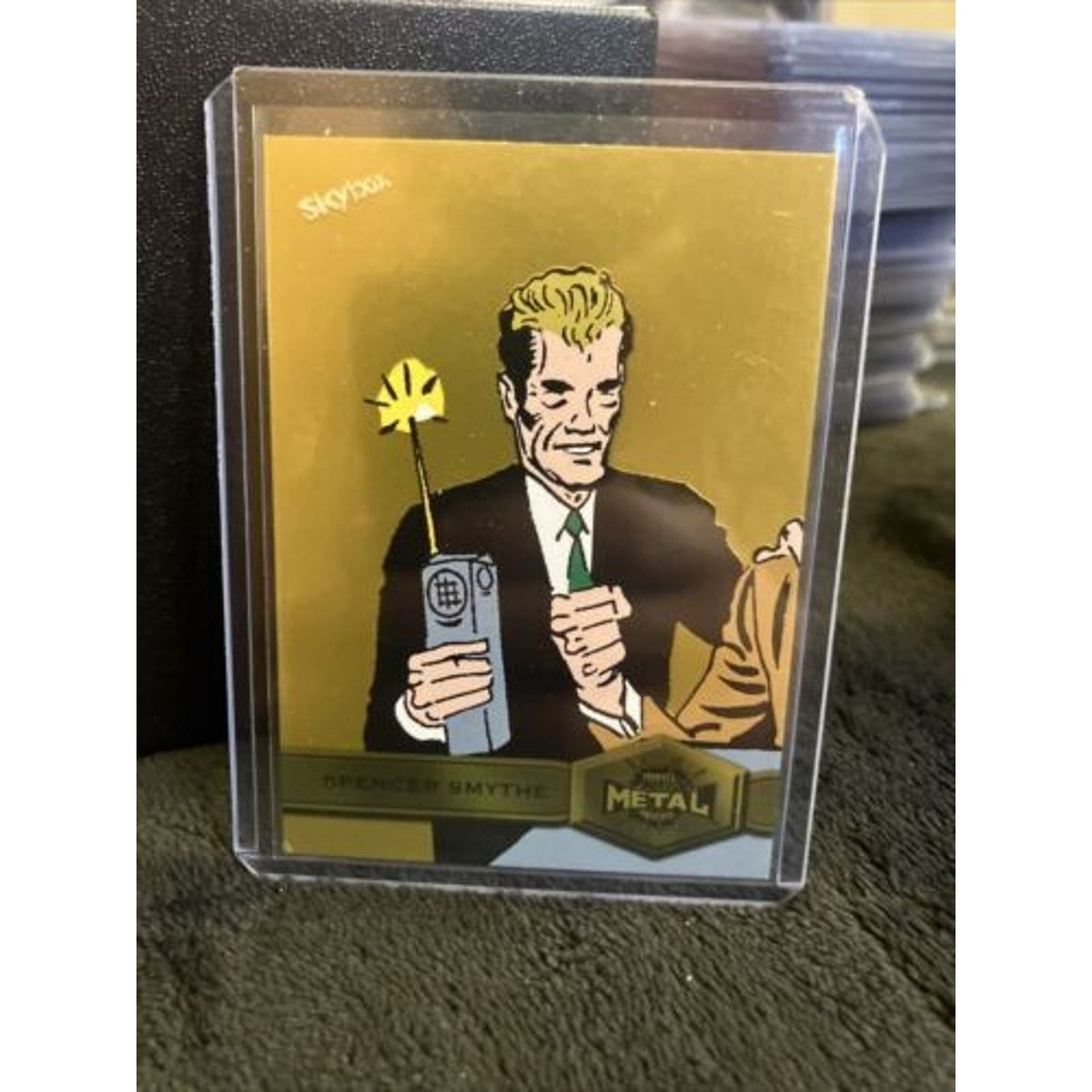 Spiderman Gold Skybox Marvel Metal Universe Spencer Smythe High Series #183