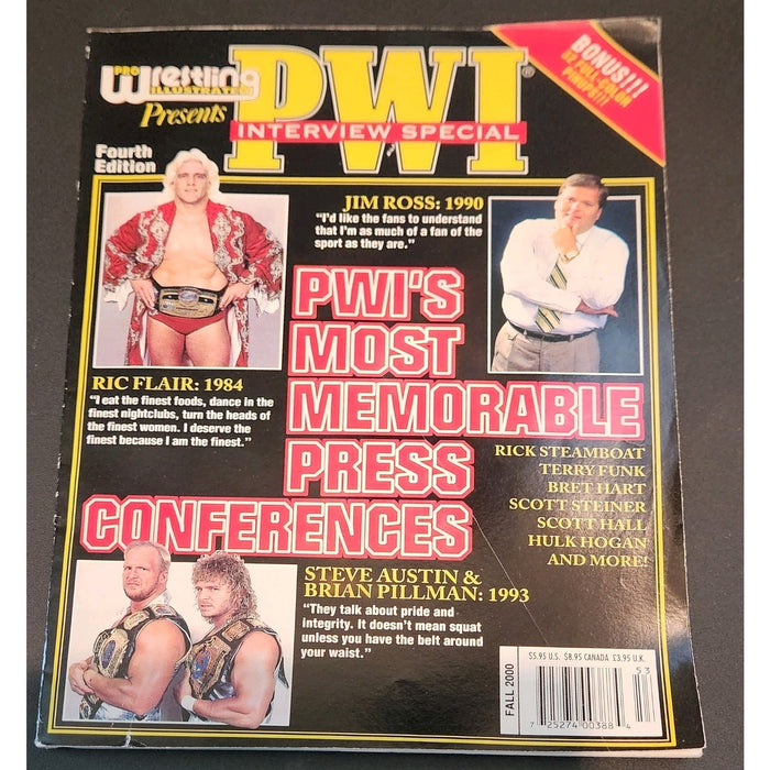 Pro Wrestling Illustrated Mag Stone Cold Ric Flair Fall 2000