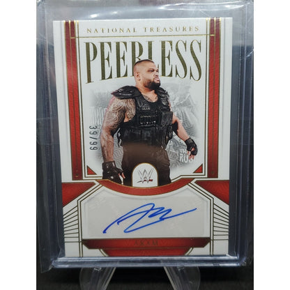 2024 Panini National Treasures WWE - Peerless Signatures Akam #PL-AKM /99 (AU)