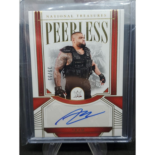 2024 Panini National Treasures WWE - Peerless Signatures Akam #PL-AKM /99 (AU)