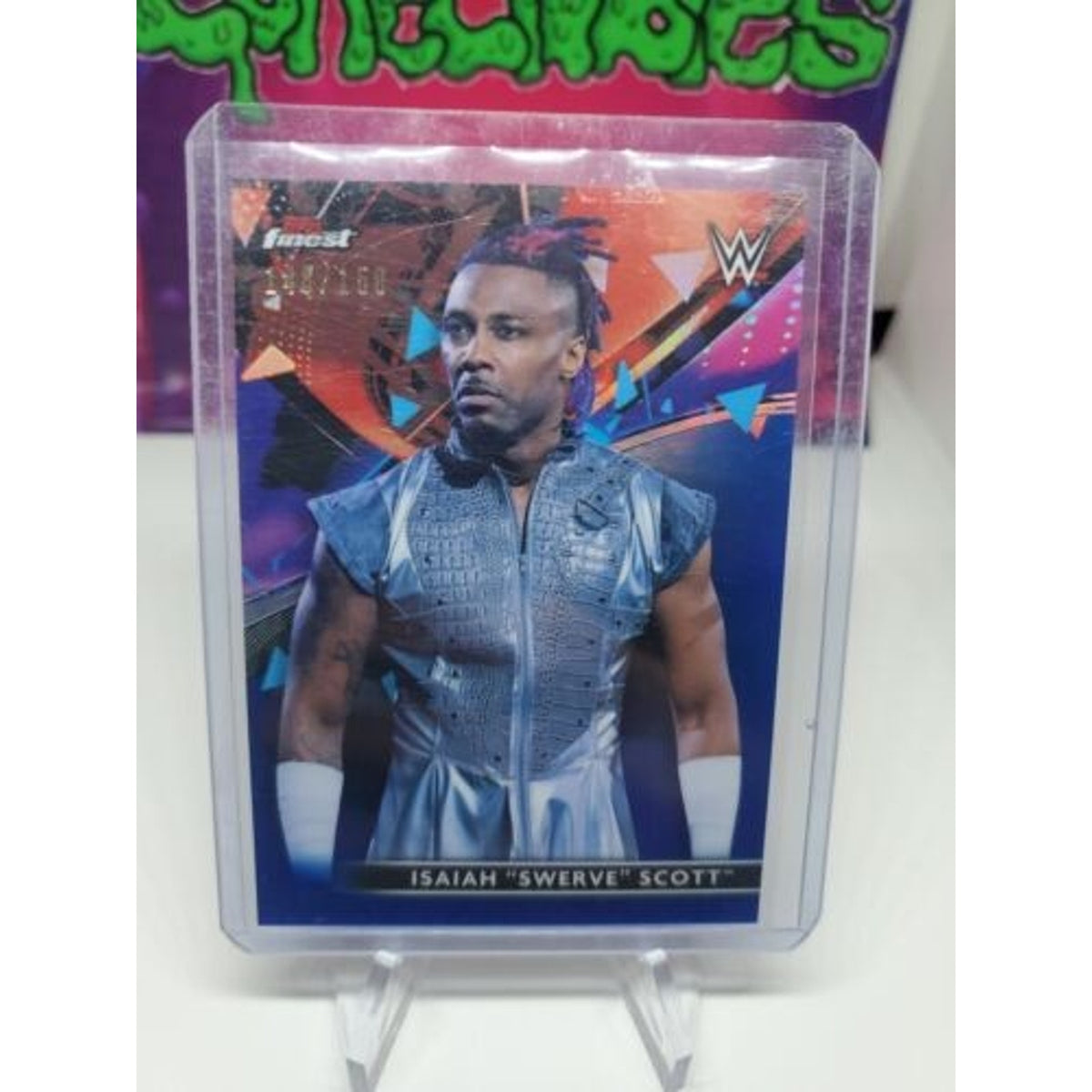 2022 Topps Finest WWE Isaiah "Swerve" Scott BLUE Prizm SP #/150 AEW