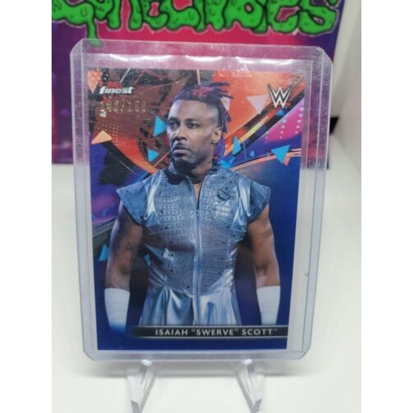 2022 Topps Finest WWE Isaiah "Swerve" Scott BLUE Prizm SP #/150 AEW