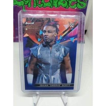 2022 Topps Finest WWE Isaiah "Swerve" Scott BLUE Prizm SP #/150 AEW