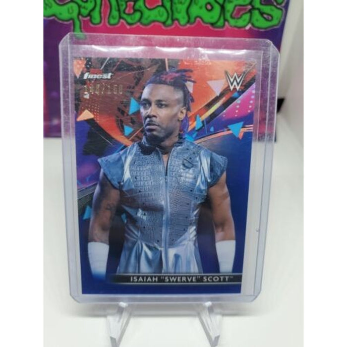 2022 Topps Finest WWE Isaiah "Swerve" Scott BLUE Prizm SP #/150 AEW