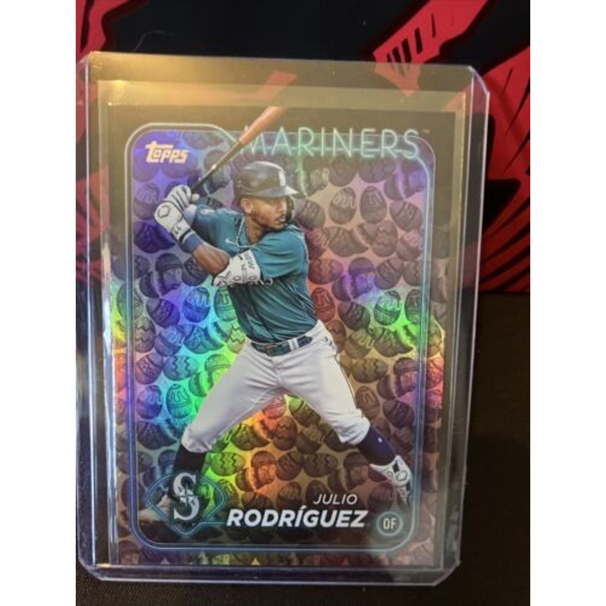 2024 Topps Series 1 Julio Rodriguez EASTER EGGS FOIL SP #44 Pack Fresh New