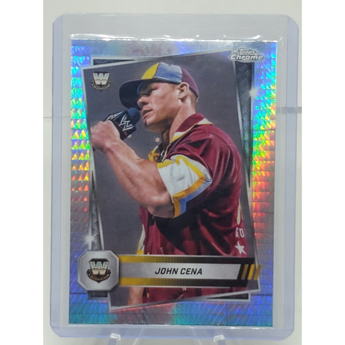WWE Topps Chrome 2025 John Cena Prism Refractor #16