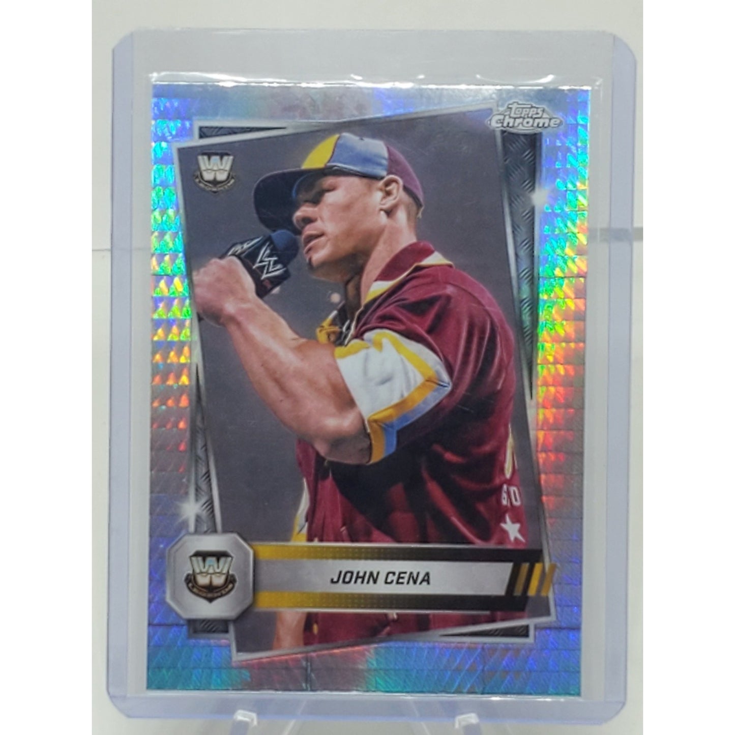 WWE Topps Chrome 2025 John Cena Prism Refractor #16