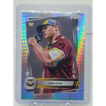 WWE Topps Chrome 2025 John Cena Prism Refractor #16