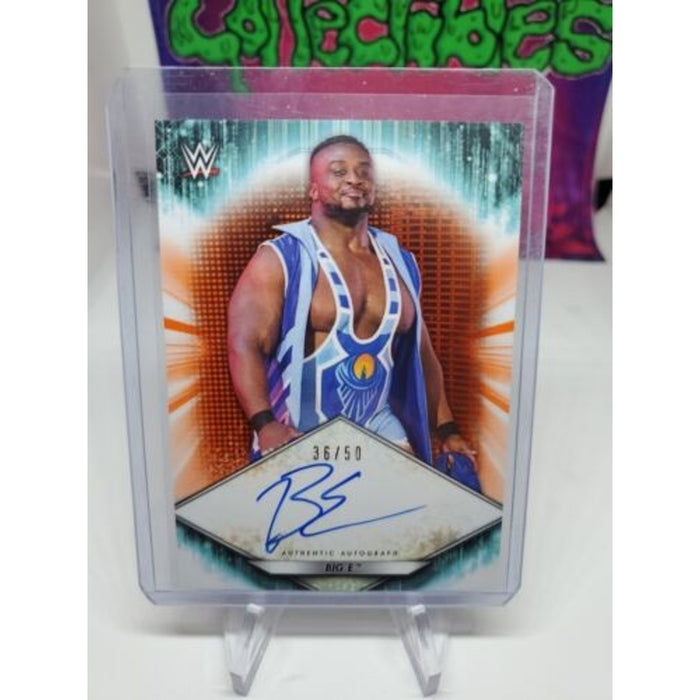 BIG E 2021 TOPPS WWE ON CARD AUTO #/50 SP